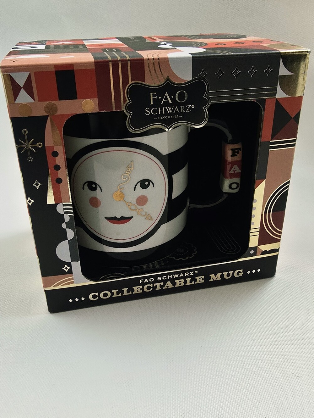 FAO Schwarz Collectable Clock Face Mug 20 Oz 2018 Original Box - Picture 2 of 13